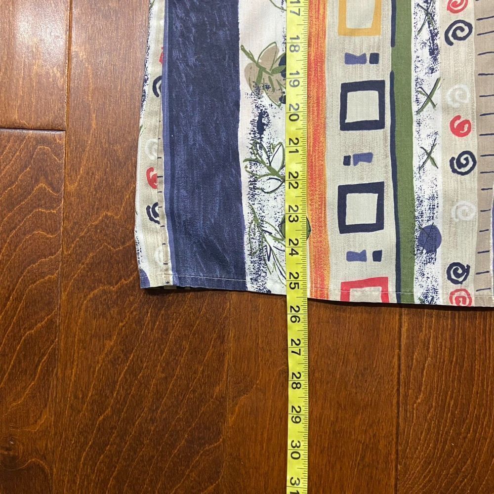 Cricket Lane Vintage Abstract Color Block Multicolored Shirt Cotton Women's 16 - Picture 8 of 8